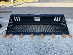 UNUSED 2023 LANDHONOR 78in ROCK BUCKET ATTACHMENT MODEL RB-14-78W FOR UNIVERSAL SKID STEER...( PL...