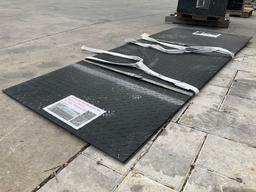 UNUSED DIAMOND PLATE STEEL SHEET , APPROX 39in X 94.5in , APPROX 2PCS IN SET