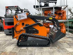 UNUSED LANDHONOR MINI SKID STEER LOADER MODEL LDH-HT-380, GAS POWERED, ELECTRIC START, RUBBER TRA...