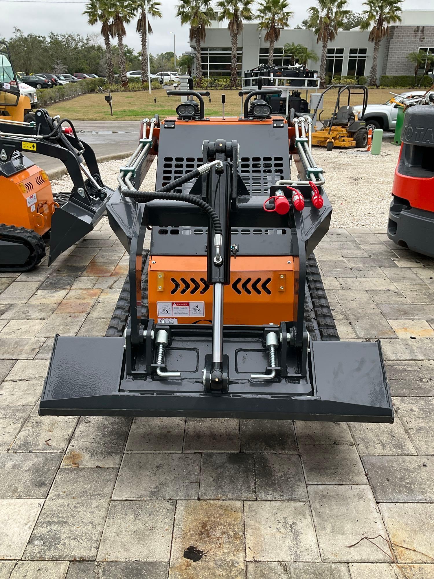 UNUSED LANDHONOR MINI SKID STEER LOADER MODEL LDH-HT-380, GAS POWERED, ELECTRIC START, RUBBER TRA...