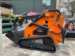 UNUSED LANDHONOR MINI SKID STEER LOADER MODEL LDH-HT-380, GAS POWERED, ELECTRIC START, RUBBER TRA...