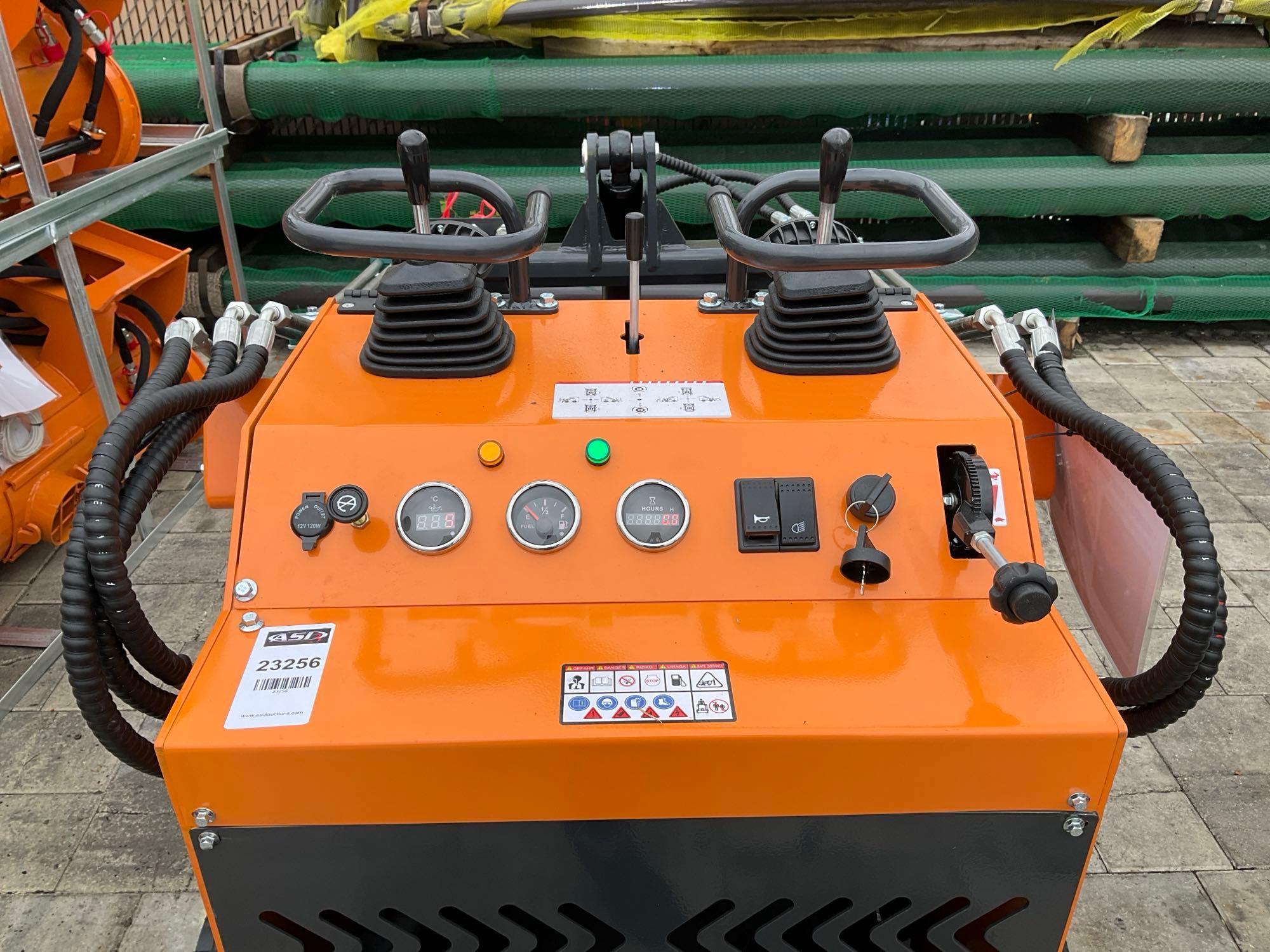 UNUSED LANDHONOR MINI SKID STEER LOADER MODEL LDH-HT-380, GAS POWERED, ELECTRIC START, RUBBER TRA...