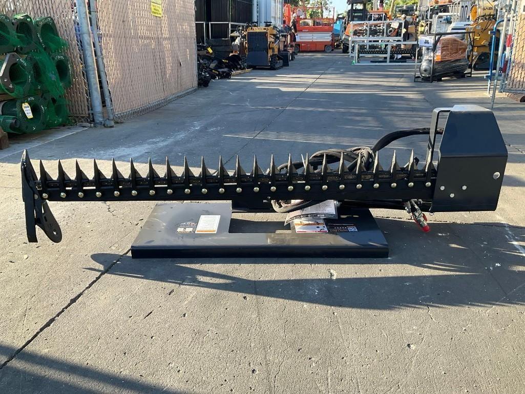UNUSED 2024 WOLVERINE SICKIE BAR MOWER ATTACHMENT MODEL SBM-12-72W FOR UNIVERSAL SKID STEER( PLEASE