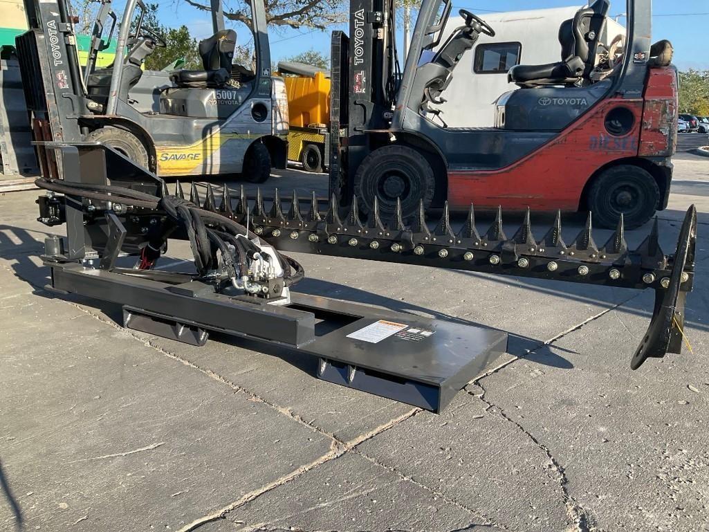 UNUSED 2024 WOLVERINE SICKIE BAR MOWER ATTACHMENT MODEL SBM-12-72W FOR UNIVERSAL SKID STEER( PLEASE