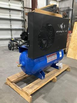 UNUSED EAGLE AIR COMPRESSOR MODEL 9G30TRKE-H, GAS POWERED, HONDA GX 270 MOTOR, APPROX 150 MAX RATED