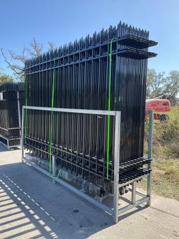 UNUSED GALVANIZED STEEL FENCE, APPROX 10FT L x 7FT H , APPROX 20PCS FENCE PANELS & APPROX 21PCS P...