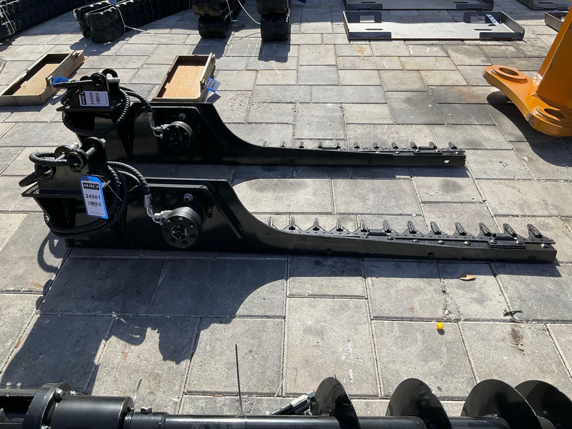 ( 1 ) UNUSED 2025VICSEC HEDGE TRIMMER ATTACHMENT FOR EXCAVATOR, FITS 1-2TON EXCAVATOR