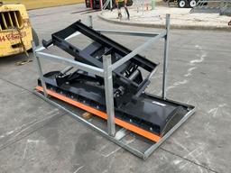 UNUSED 2024 WOLVERINE DOZER BLADE ATTACHMENT MODEL DB-15-84W FOR UNIVERSAL SKID STEER ( PLEASE NOTE