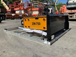 UNUSED 2025 WOLVERINE CONCRETE HYDRAULIC BREAKER ATTACHMENT MODEL CB-11-750F FOR UNIVERSAL SKID