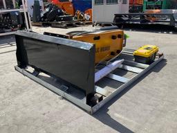 UNUSED 2025 WOLVERINE CONCRETE HYDRAULIC BREAKER ATTACHMENT MODEL CB-11-750F FOR UNIVERSAL SKID