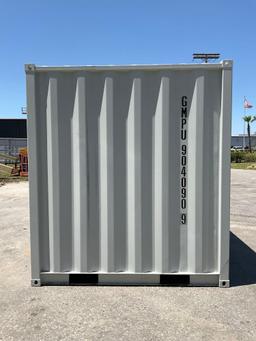 UNUSED 2025 8FT OFFICE / STORAGE CONTAINER, FORK POCKETS WITH SIDE DOOR ENTRANCE & SIDE WINDOW, A...