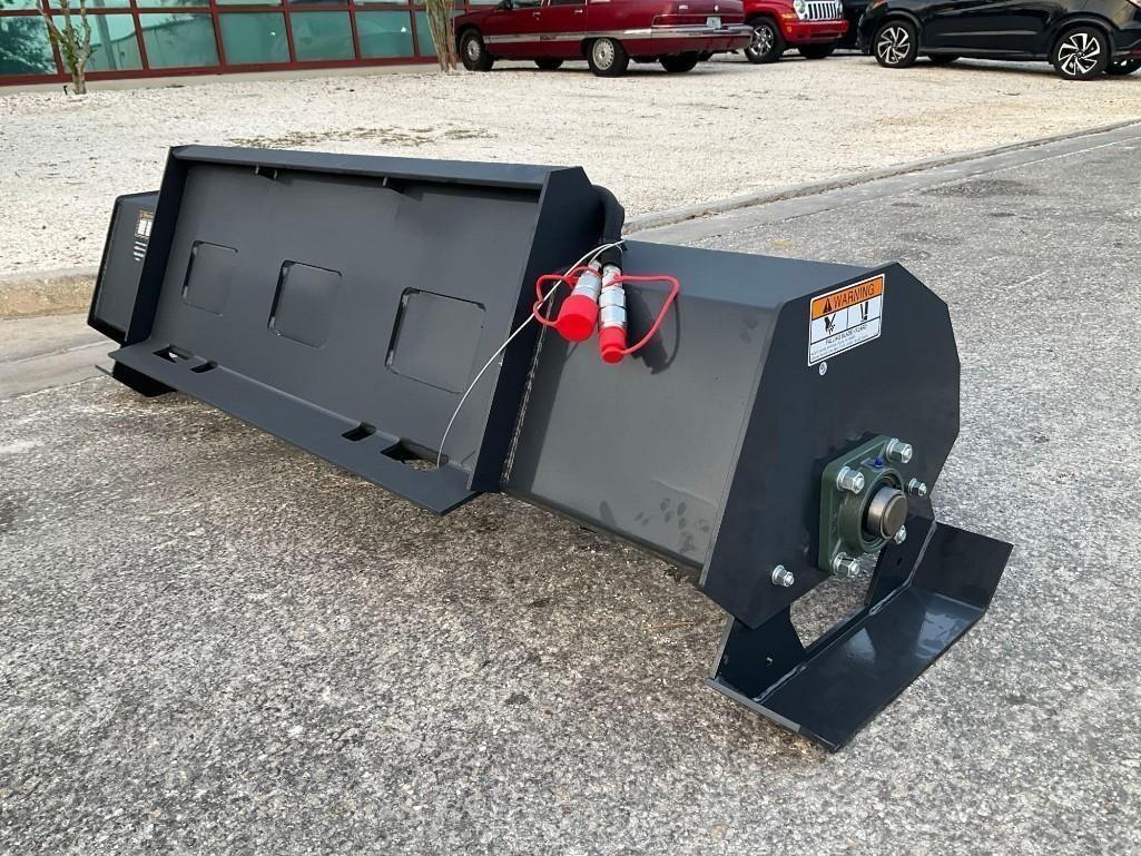 UNUSED 2025 WOLVERINE TILLER ATTACHMENT MODEL TL-12-72W FOR UNIVERSAL SKID STEER, APPROX 72in W (...