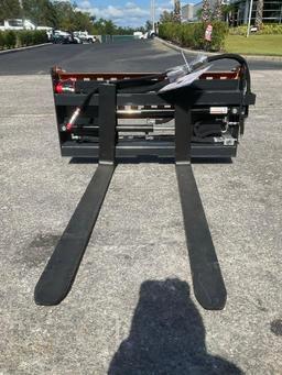 UNUSED 2025 WOLVERINE HYDRAULIC ADJUSTABLE PALLET FORK ATTACHMENT MODEL PFA-11-3300G FOR UNIVERSA...