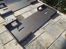 UNUSED 2025 MOUNTING PLATE FOR SKID STEER, APPROX 45in W