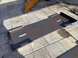 UNUSED 2025 MOUNTING PLATE FOR SKID STEER, APPROX 45in W