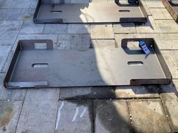 UNUSED 2025 MOUNTING PLATE FOR SKID STEER, APPROX 45in W