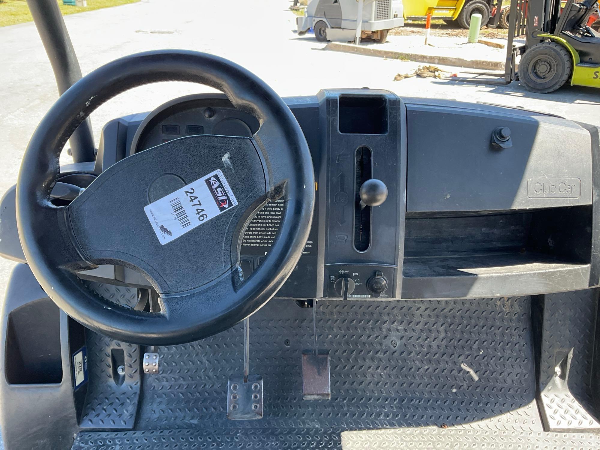 2019 CLUB CAR CARRYALL 1700 4x4 INTELLITRAK , DIESEL, CREW CAB,MANUAL DUMP BED, HITCH, BILL OF SALE