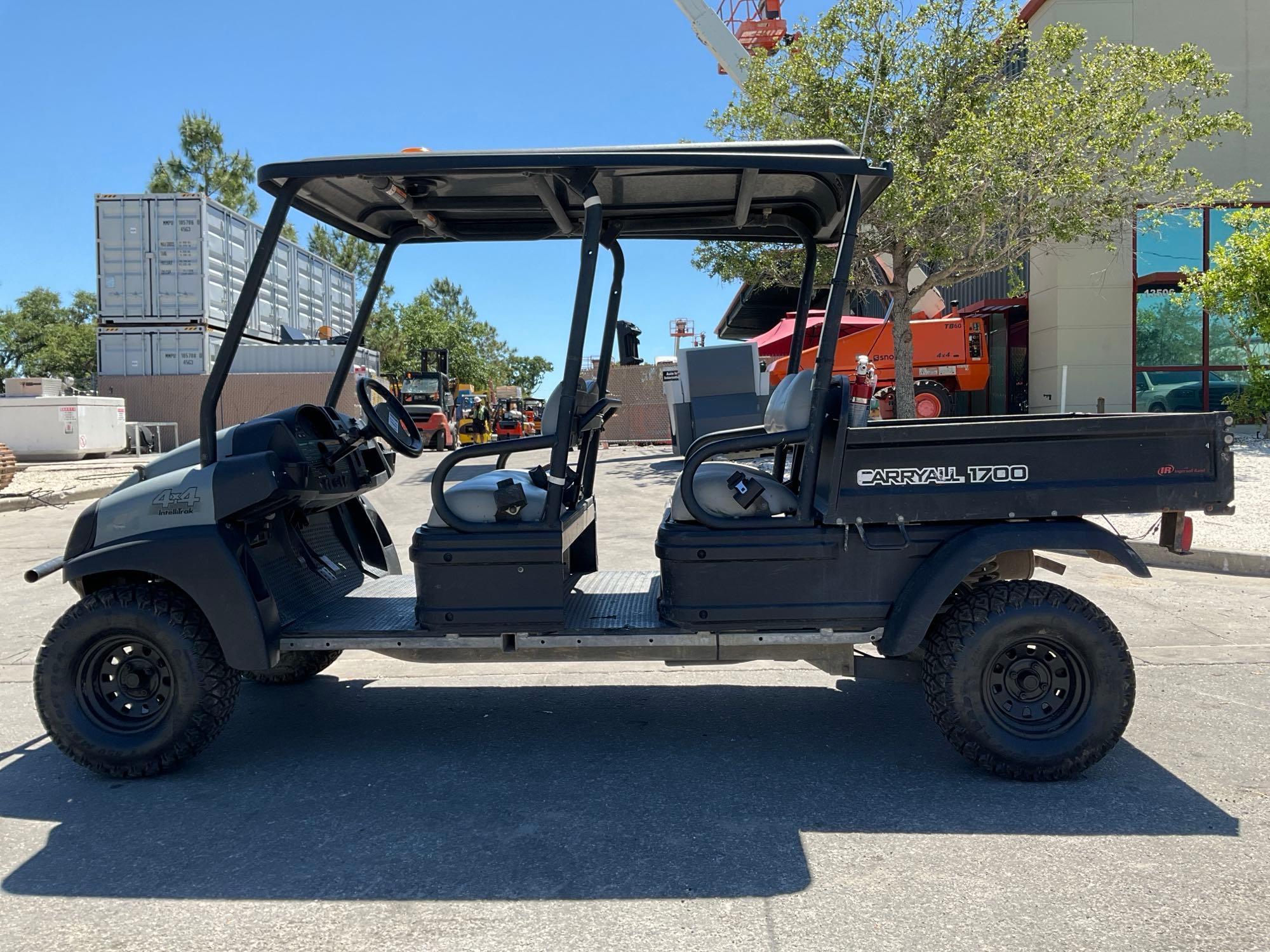 2019 CLUB CAR CARRYALL 1700 4x4 INTELLITRAK , DIESEL, CREW CAB,MANUAL DUMP BED, HITCH, BILL OF SALE