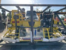 UNUSED RIDE ON POWER TROWEL MODEL 80R 3683, GAS POWERED, APPROX 13 HP