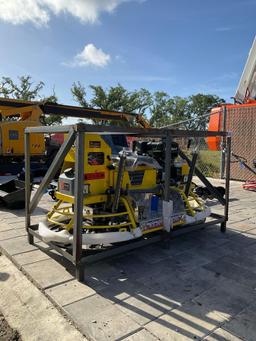 UNUSED RIDE ON POWER TROWEL MODEL 80R 3683, GAS POWERED, APPROX 13 HP
