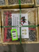 UNUSED HEAVY DUTY RATCHET LOAD BINDERS AND CHAINS SET, 20FT CHAINS WITH G70 HOOKS, APPROX 7000