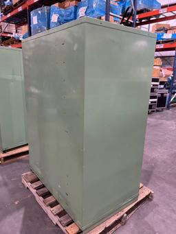 METAL INDUSTRIAL TOOL CABINET; 11 DRAWERS; APPROXIMATELY 46 IN L X 28 IN W X 62 IN T
