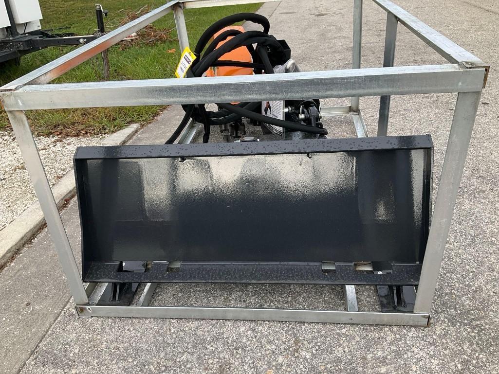 UNUSED 2025 STUMP GRINDER ATTACHMENT MODEL SG-13-08D FOR UNIVERSAL SKID STEER, REMOTE CONTROL INC...
