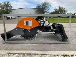 UNUSED 2025 STUMP GRINDER ATTACHMENT MODEL SG-13-08D FOR UNIVERSAL SKID STEER, REMOTE CONTROL INC...