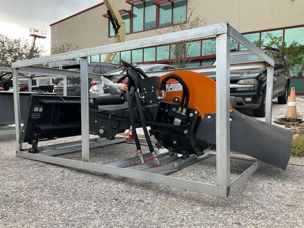UNUSED 2025 STUMP GRINDER ATTACHMENT MODEL SG-13-08D FOR UNIVERSAL SKID STEER, REMOTE CONTROL INC...