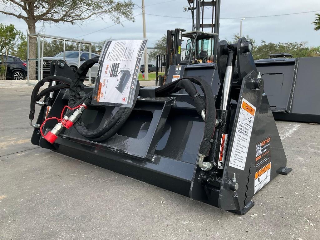 UNUSED 2025 WOLVERINE MINI COMBINATION BUCKET ATTACHMENT MODEL MCB-11-48W FOR SKID STEER, APPROX ...