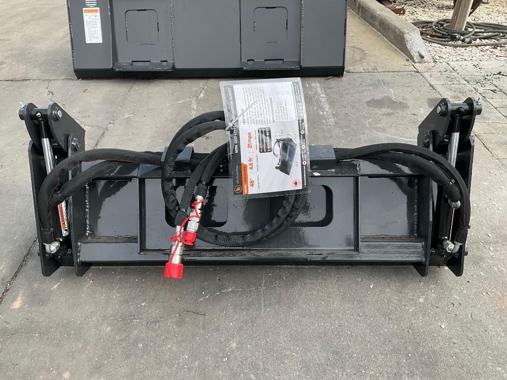 UNUSED 2025 WOLVERINE MINI COMBINATION BUCKET ATTACHMENT MODEL MCB-11-48W FOR SKID STEER, APPROX ...