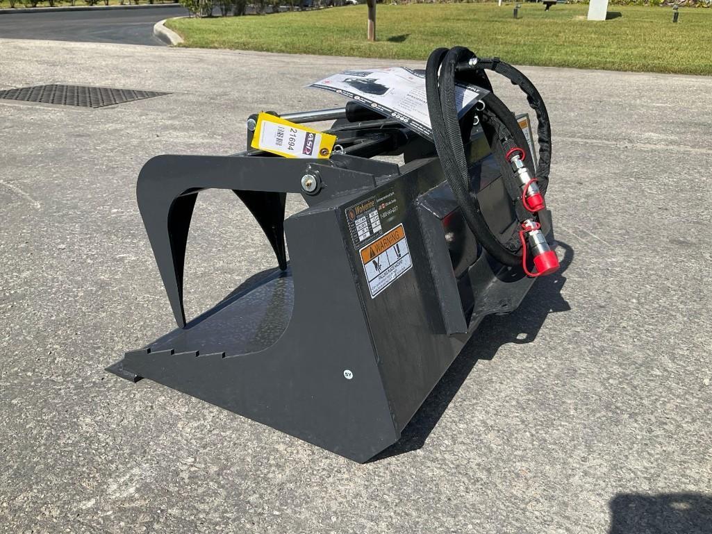 UNUSED 2025 WOLVERINE MINI STUMP GRAPPLE ATTACHMENT MODEL MSG-11-44W FOR SKID STEER