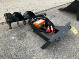 UNUSED 2025 WOLVERINE AUGER DRIVE & BIT ATTACHMENT MODEL MAD-12-12D FOR MINI SKID STEER