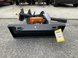 UNUSED 2025 WOLVERINE AUGER DRIVE & BIT ATTACHMENT MODEL MAD-12-12D FOR MINI SKID STEER