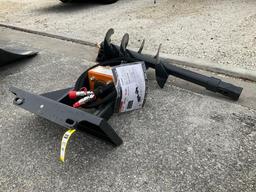UNUSED 2025 WOLVERINE AUGER DRIVE & BIT ATTACHMENT MODEL MAD-12-12D FOR MINI SKID STEER