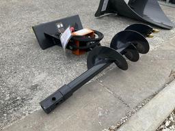 UNUSED 2025 WOLVERINE AUGER DRIVE & BIT ATTACHMENT MODEL MAD-12-12D FOR MINI SKID STEER