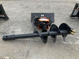 UNUSED 2025 WOLVERINE AUGER DRIVE & BIT ATTACHMENT MODEL MAD-12-12D FOR MINI SKID STEER