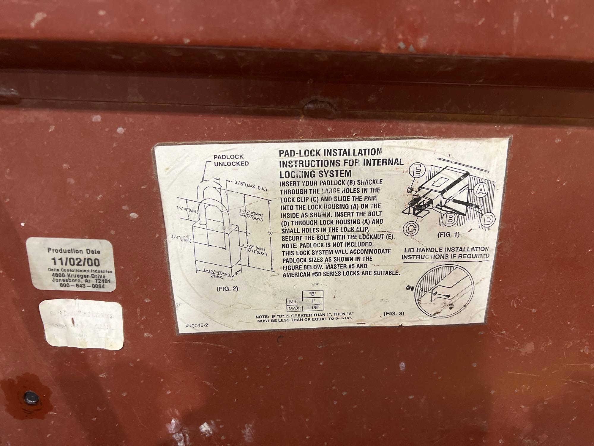 DETA CONSOLIDATION METAL INDUSTRIAL TOOL CHEST; APPROXIMATELY 48 IN L X 30 IN W X 34 IN T; CONTENTS