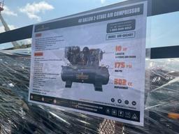 UNUSED LANDHONOR 40 GALLON 2-STAGE AIR COMPRESSOR MODEL LHR-GAC40Y, GAS POWERED, APPROX MAX PRESS...