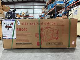 UNUSED IRGC40 3WHEEL MINI GOLF CART, ELECTRIC, 3-SPEED ADJUSTABLE, LED SMART OPERATION SCREEN