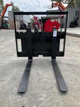 UNUSED 2025 FORKS ATTACHMENT FOR MINI SKID STEER, FORKS APPROX 25in W
