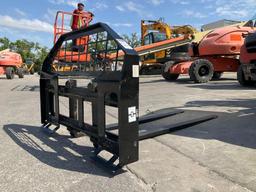 UNUSED 2025 GIYI FORK ATTACHMENT FOR SKID STEER , FORKS APPROX 60in LONG ( PLEASE NOTE STOCK PHOTOS