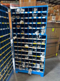 ( 2 ) FASTENAL METAL INDUSTRIAL PARTS CABINETS; APPROXIMATELY 34 IN L X 12 IN W X 72 IN T; CONTENTS