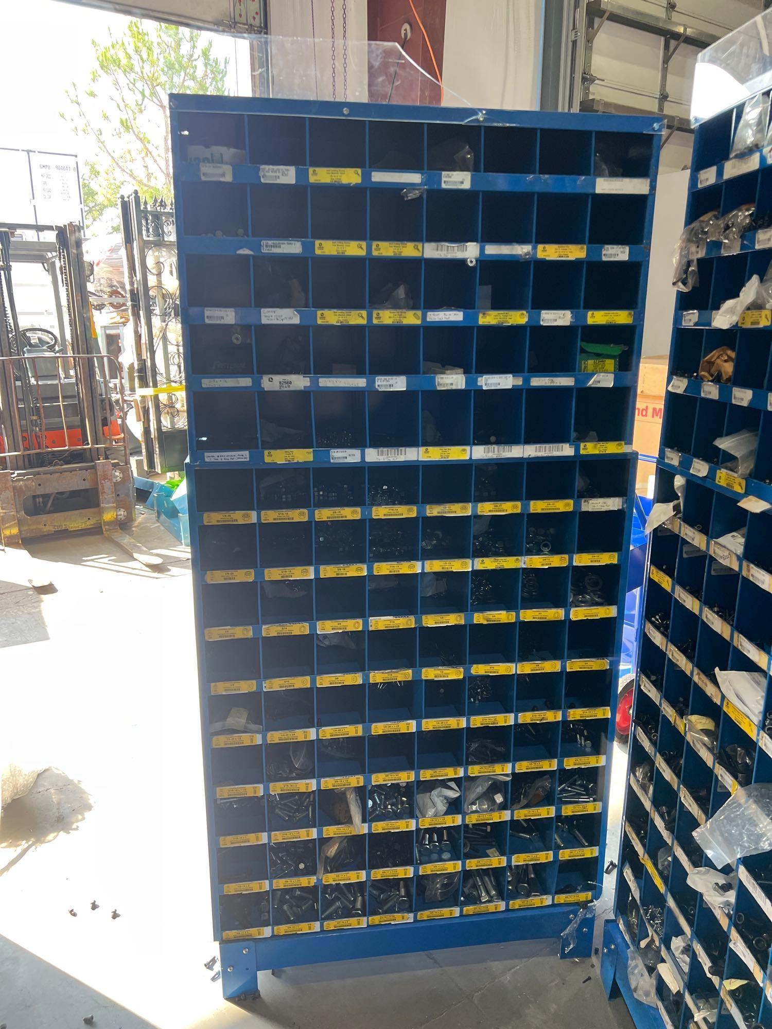 ( 2 ) FASTENAL METAL INDUSTRIAL PARTS CABINETS; APPROXIMATELY 34 IN L X 12 IN W X 72 IN T; CONTENTS