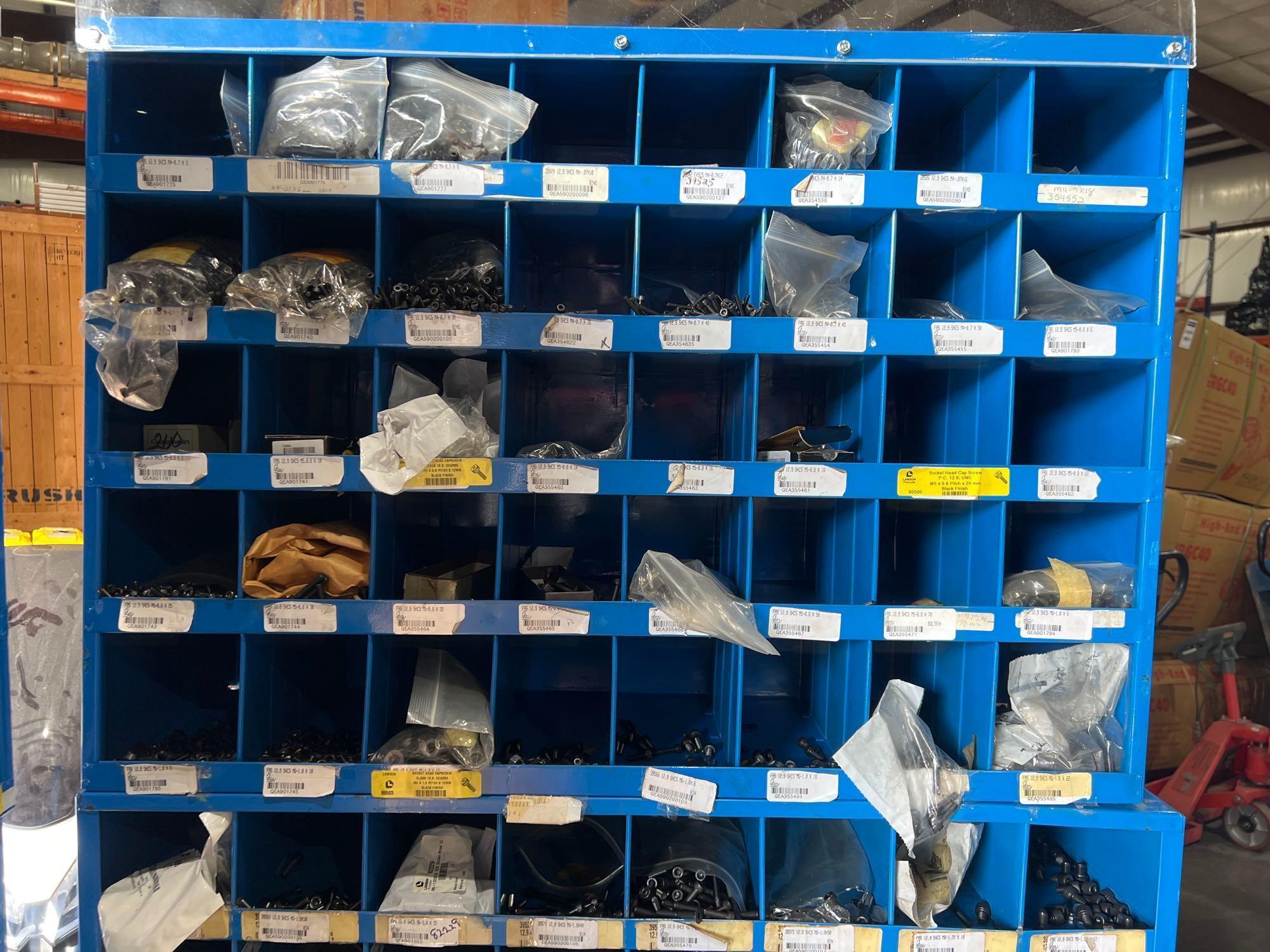 ( 2 ) FASTENAL METAL INDUSTRIAL PARTS CABINETS; APPROXIMATELY 34 IN L X 12 IN W X 72 IN T; CONTENTS