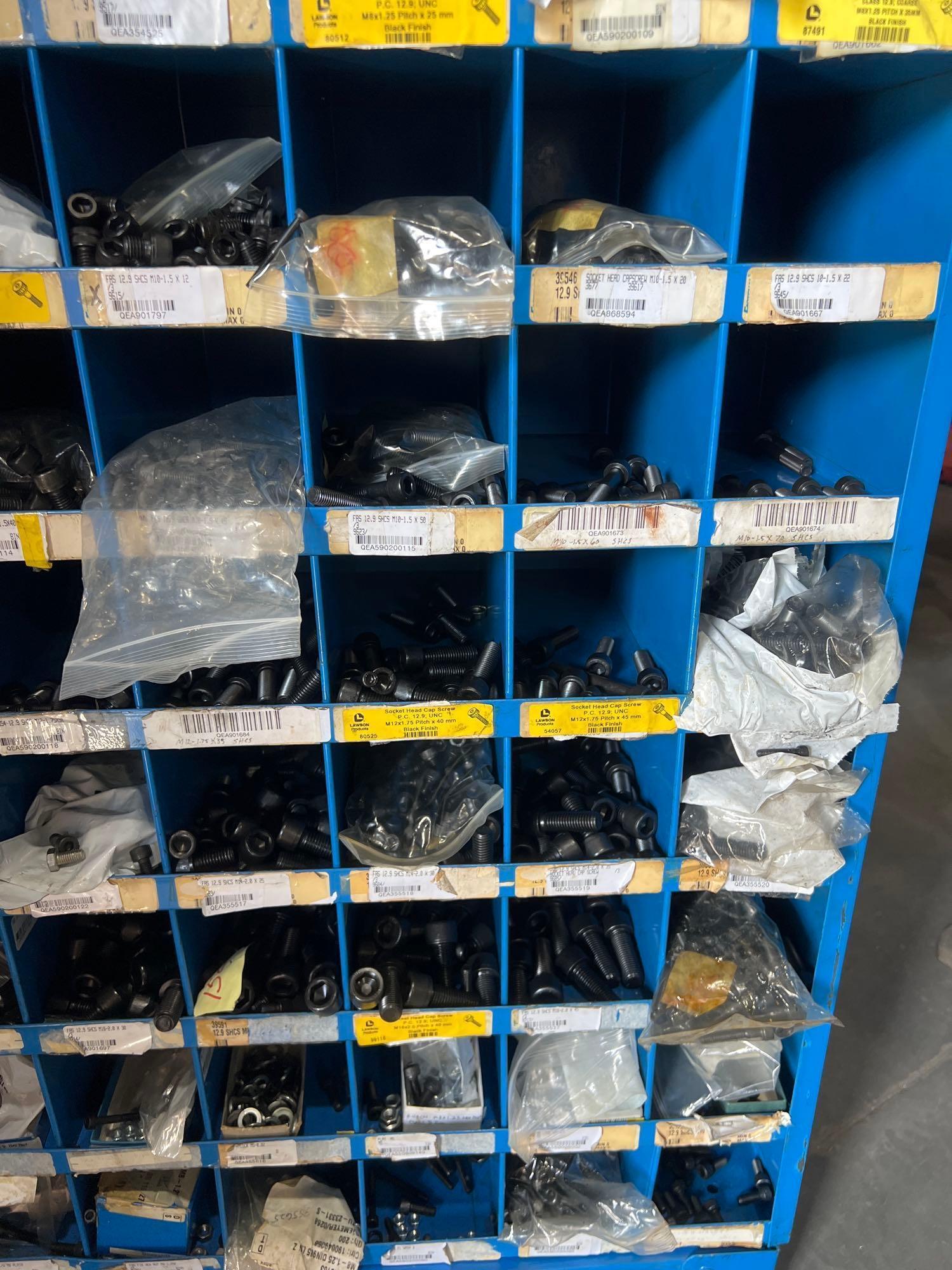 ( 2 ) FASTENAL METAL INDUSTRIAL PARTS CABINETS; APPROXIMATELY 34 IN L X 12 IN W X 72 IN T; CONTENTS