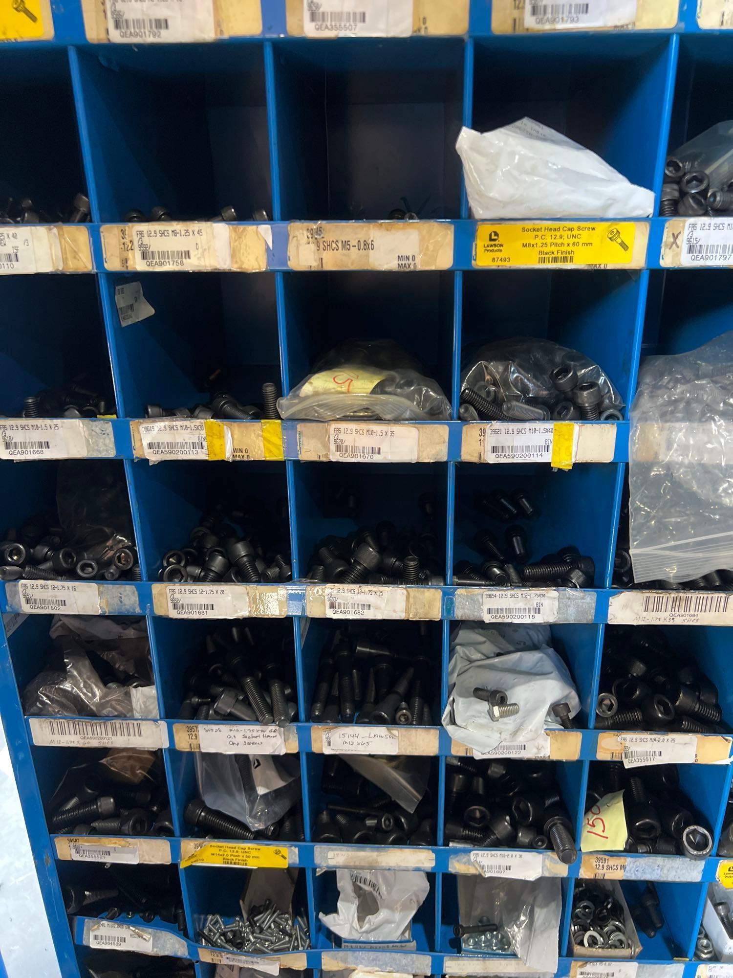 ( 2 ) FASTENAL METAL INDUSTRIAL PARTS CABINETS; APPROXIMATELY 34 IN L X 12 IN W X 72 IN T; CONTENTS