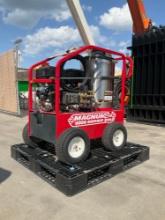 UNUSED 2024 MAGNUM 4000 SERIES GOLD HOT WATER PRESSURE WASHER,DIESEL GAS POWER, ELECTRIC START,