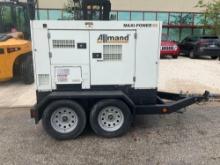 ALLMANDMAXI-POWER 65 GENERATOR MODEL MP65-8D1, TRAILER MOUNTED, APPROX 63KVA, 240/480V, PHASE 3,
