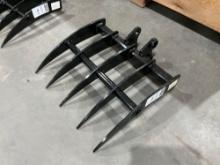 ( 1 ) UNUSED 2025 VICSEC RAKE ATTACHMENT FOR EXCAVATOR, FITS 1-3TON EXCAVATOR